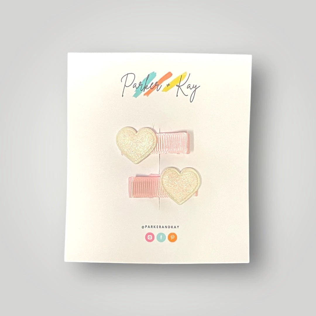 Little Heart Hair Clips by Parker + Kay Creative