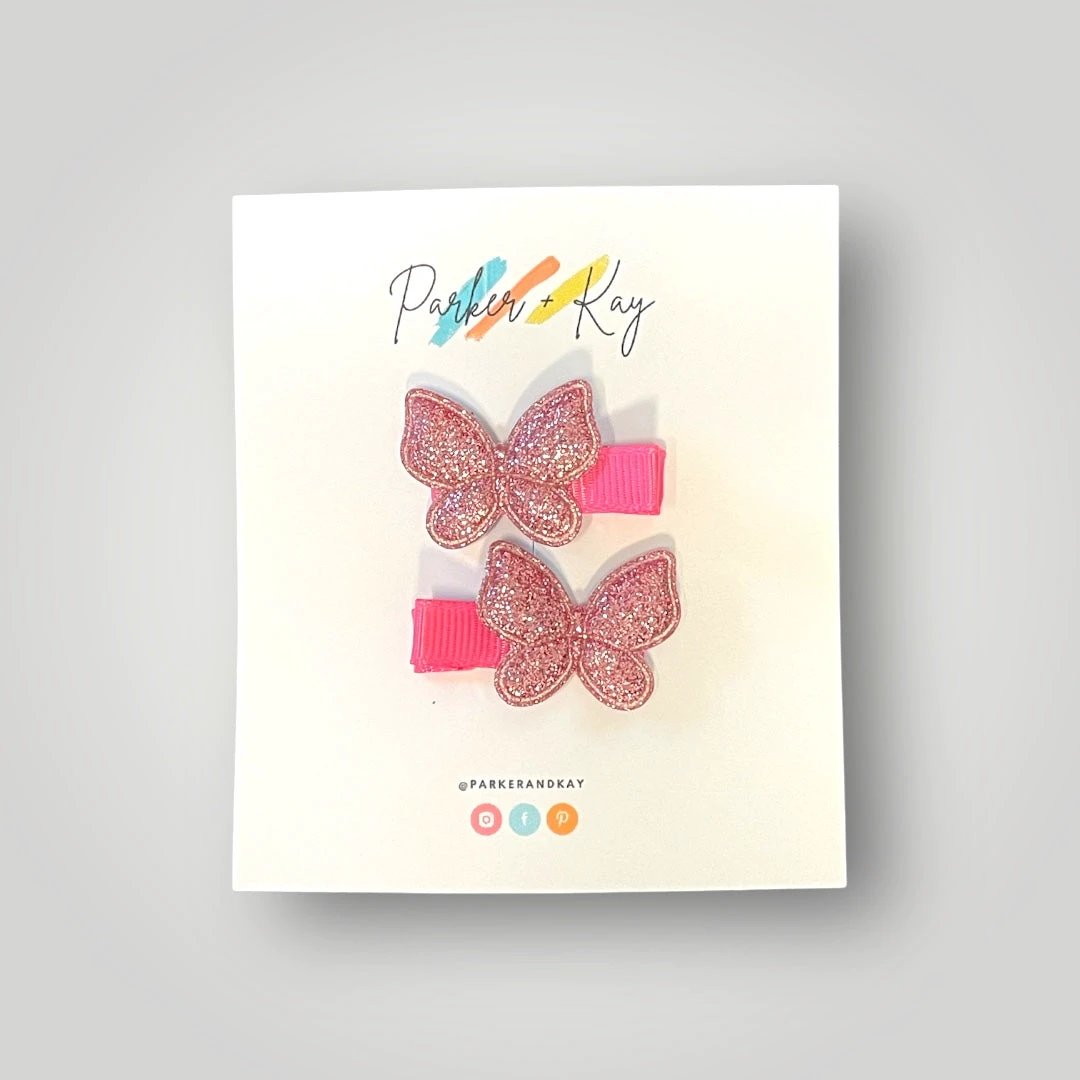 Shimmering Butterfly Hair Clips by Parker + Kay Creative