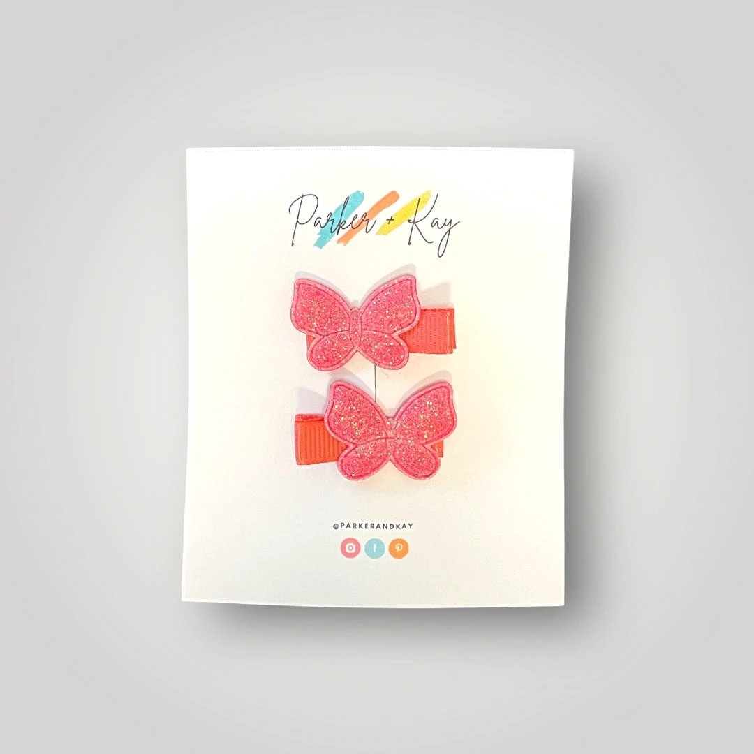 Shimmering Butterfly Hair Clips by Parker + Kay Creative