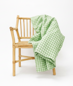 Green Gingham Crib Quilted Blanket