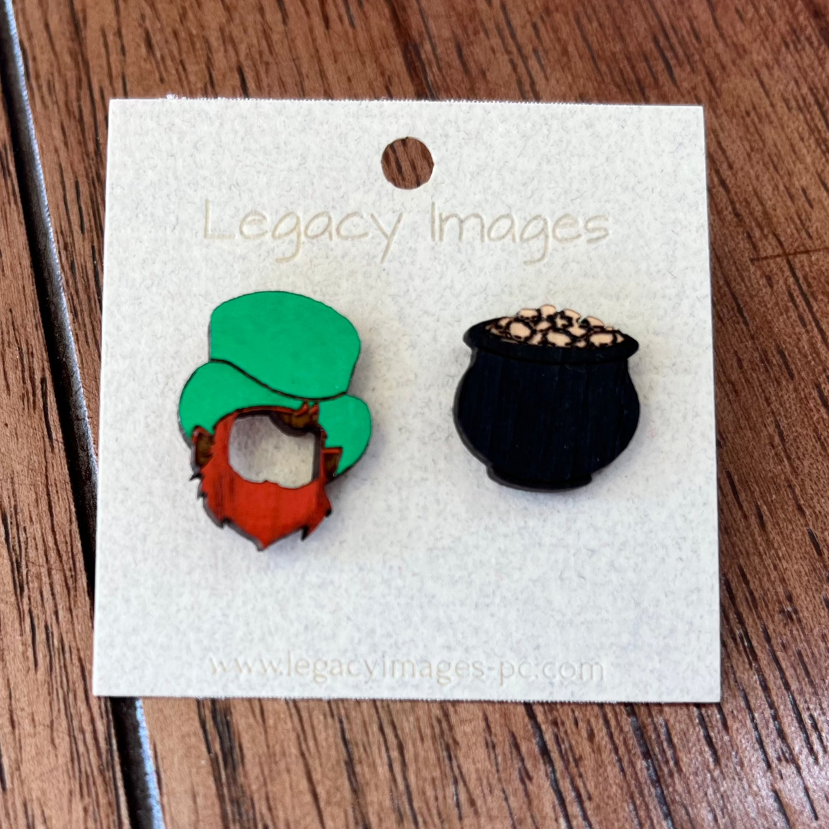 St. Patrick's Day Rainbow & Pot of Gold Earring Set