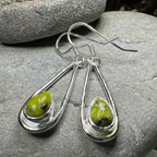 Connemara Marble Irish Sliabh Earrings in Sterling Silver