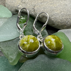 Connemara Marble Irish Anamchara Earrings in Sterling Silver