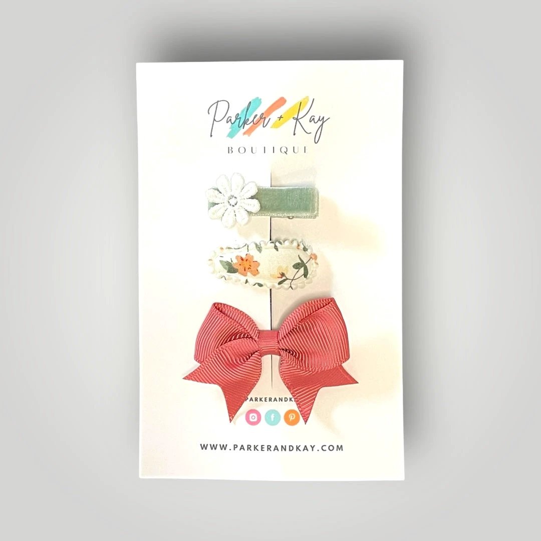 Baby 3-Piece Hair Clips Variety Set by Parker + Kay Creative