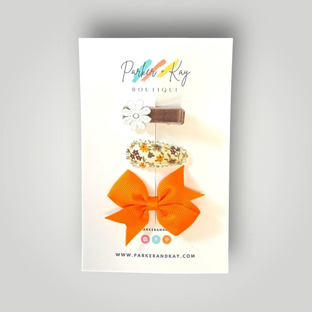 Baby 3-Piece Hair Clips Variety Set by Parker + Kay Creative