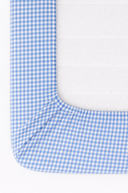 Midnight Blue Gingham Crib Sheet