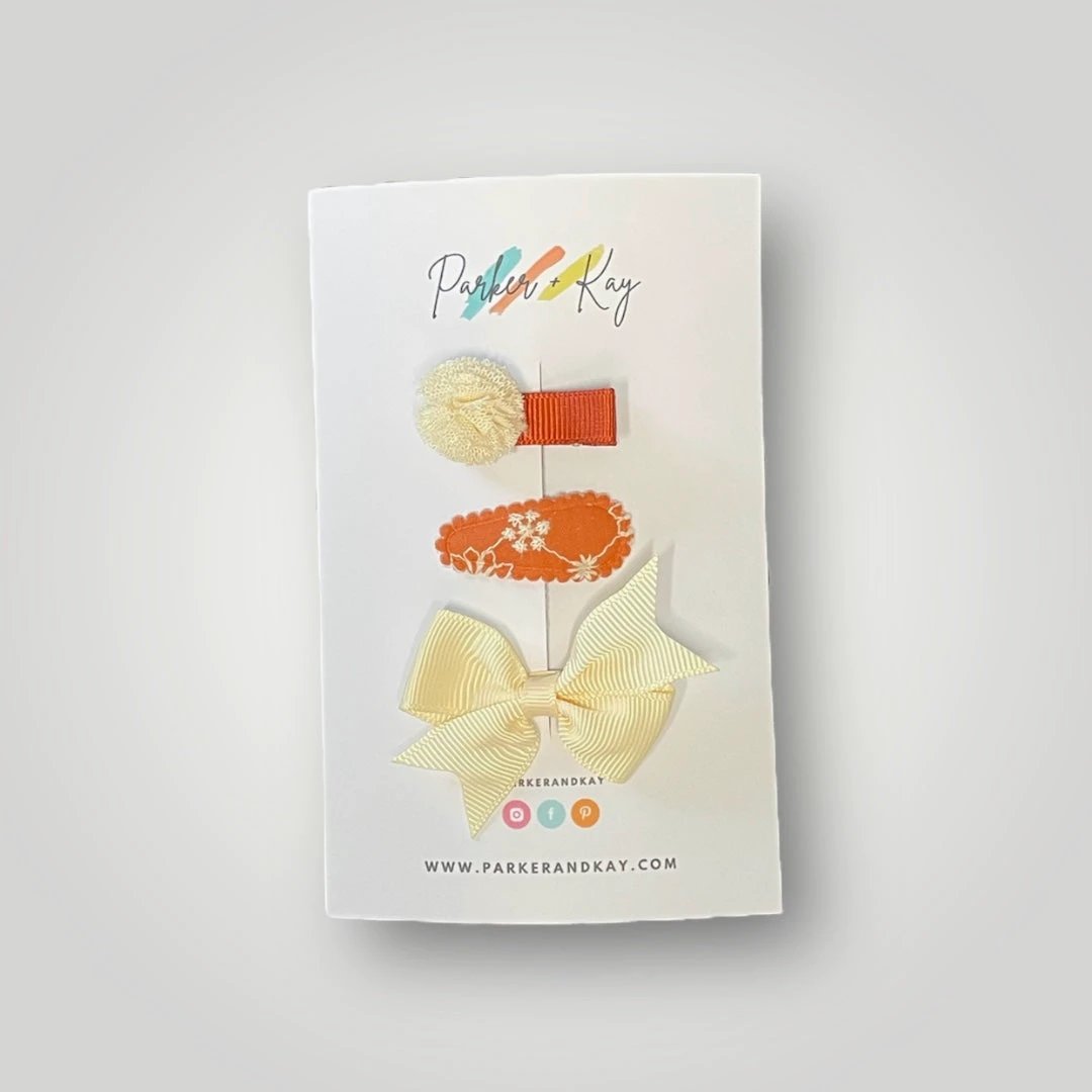 Baby 3-Piece Hair Clips Variety Set by Parker + Kay Creative