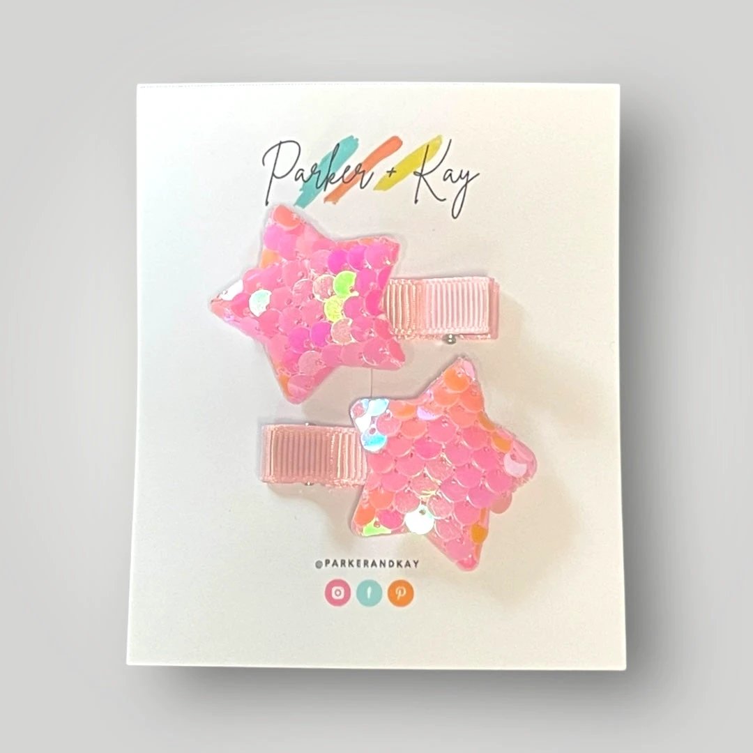 Sequin Star Hair Clips by Parker + Kay Creative
