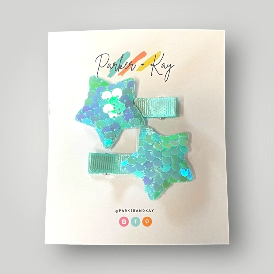 Sequin Star Hair Clips by Parker + Kay Creative