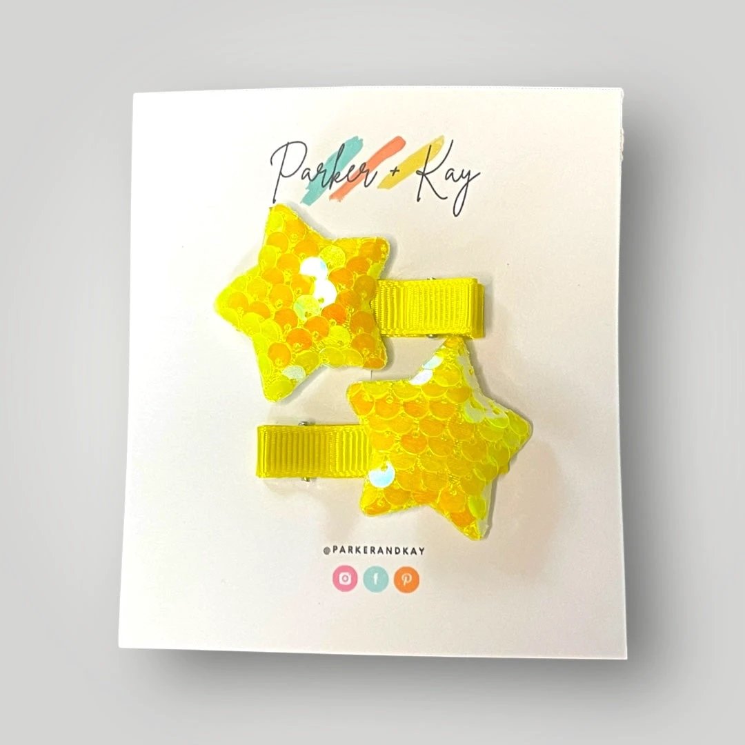 Sequin Star Hair Clips by Parker + Kay Creative