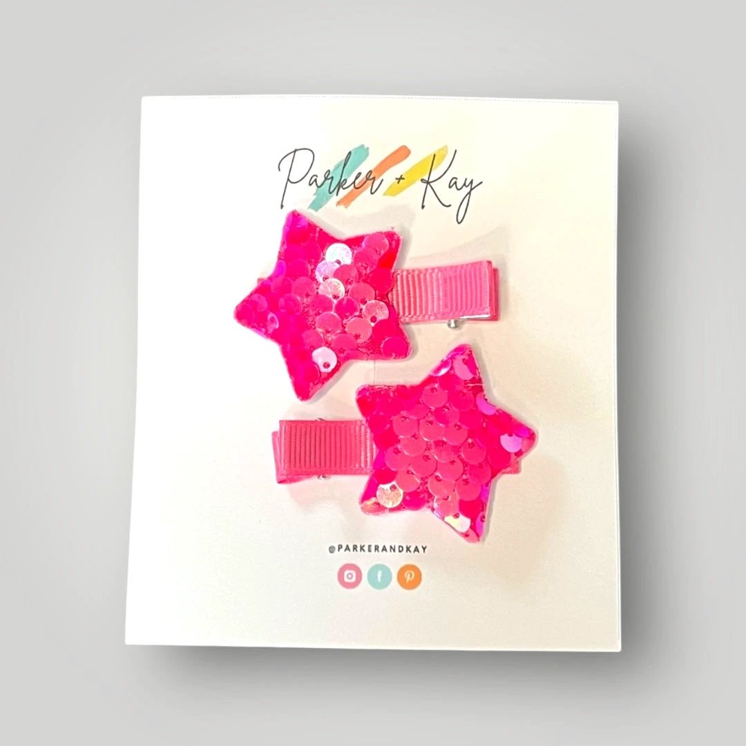 Sequin Star Hair Clips by Parker + Kay Creative