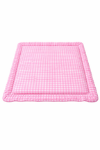 Pink Gingham Padded Baby Play Mat