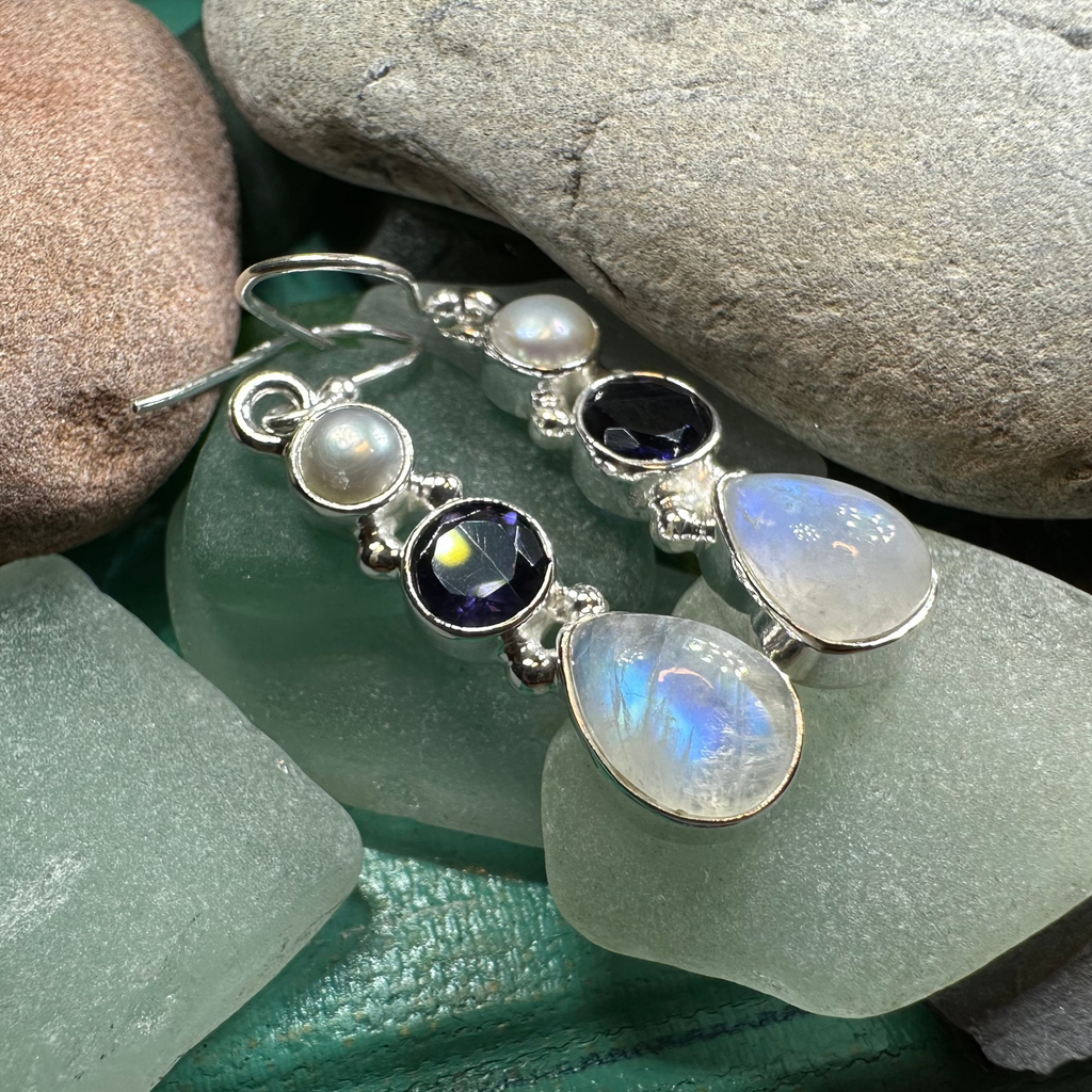 Ava Moonstone Earrings for Women