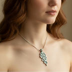 Celtic Oak Leaf Pewter Necklace
