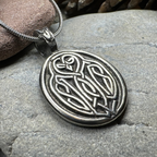 Celtic Owl Pewter Necklace
