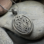 Celtic Owl Pewter Necklace