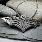 Celtic Bat Pewter Necklace