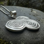 Artisan Newgrange Triple Spiral Necklace - Made in Ireland