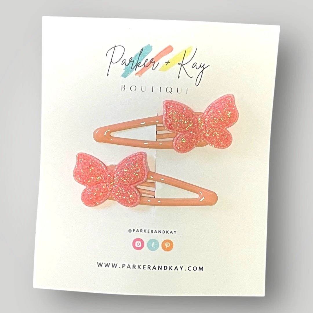 Shimmering Butterfly Hair Clips by Parker + Kay Creative