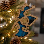Scotland Map Lucky Sixpence Ornament