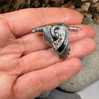 Birget Celtic Raven Necklace in Sterling Silver