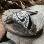 Birget Celtic Raven Necklace in Sterling Silver