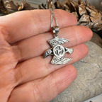 Astrid Celtic Raven Necklace in Sterling Silver