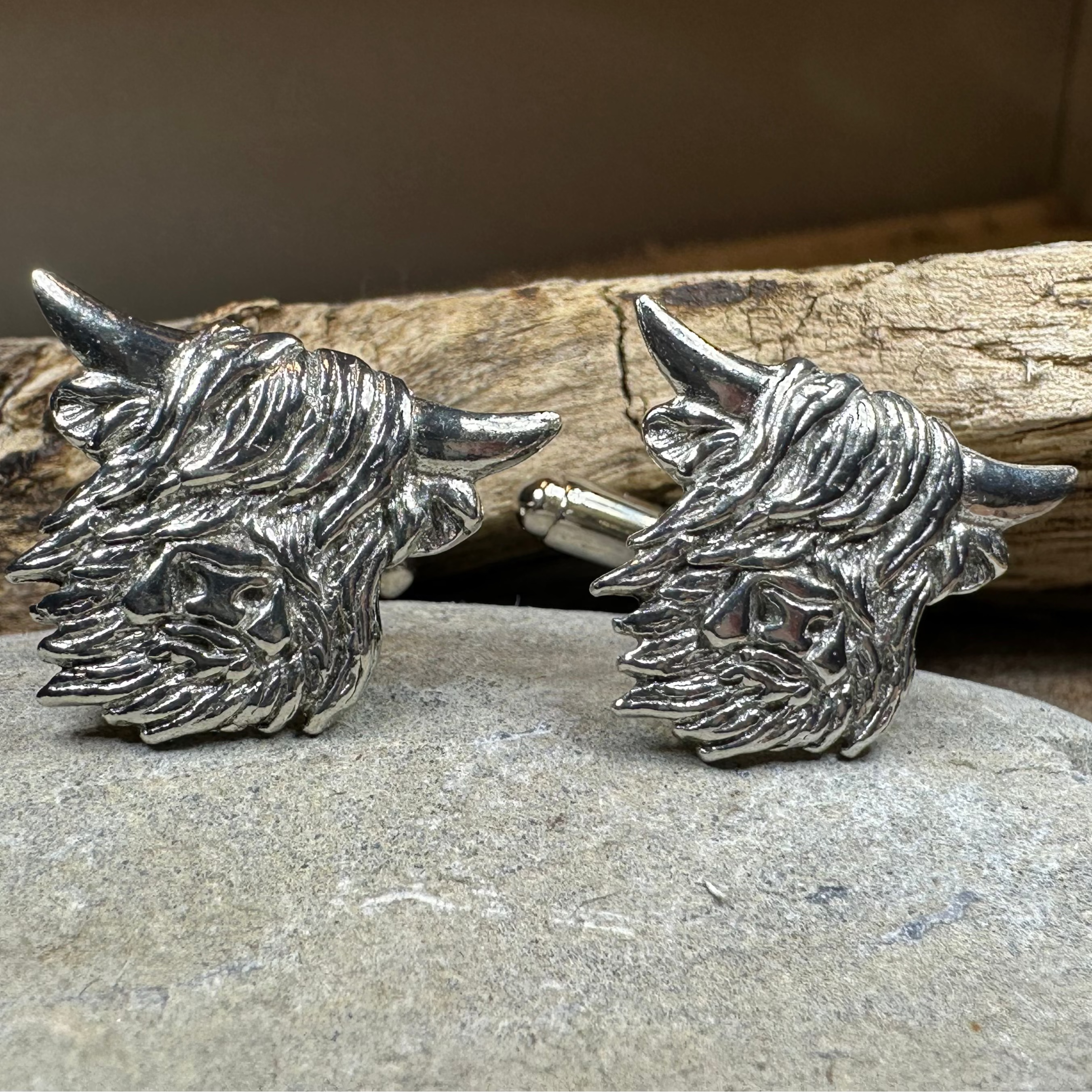 Scottish Highland Cow Cufflinks - Handmade in Scotland
