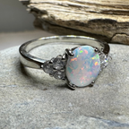 Katerina Opal Celtic Ring in Sterling Silver