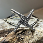 Irish Saint Brigid's Cross Ring in Sterling Silver
