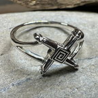Irish Saint Brigid's Cross Ring in Sterling Silver