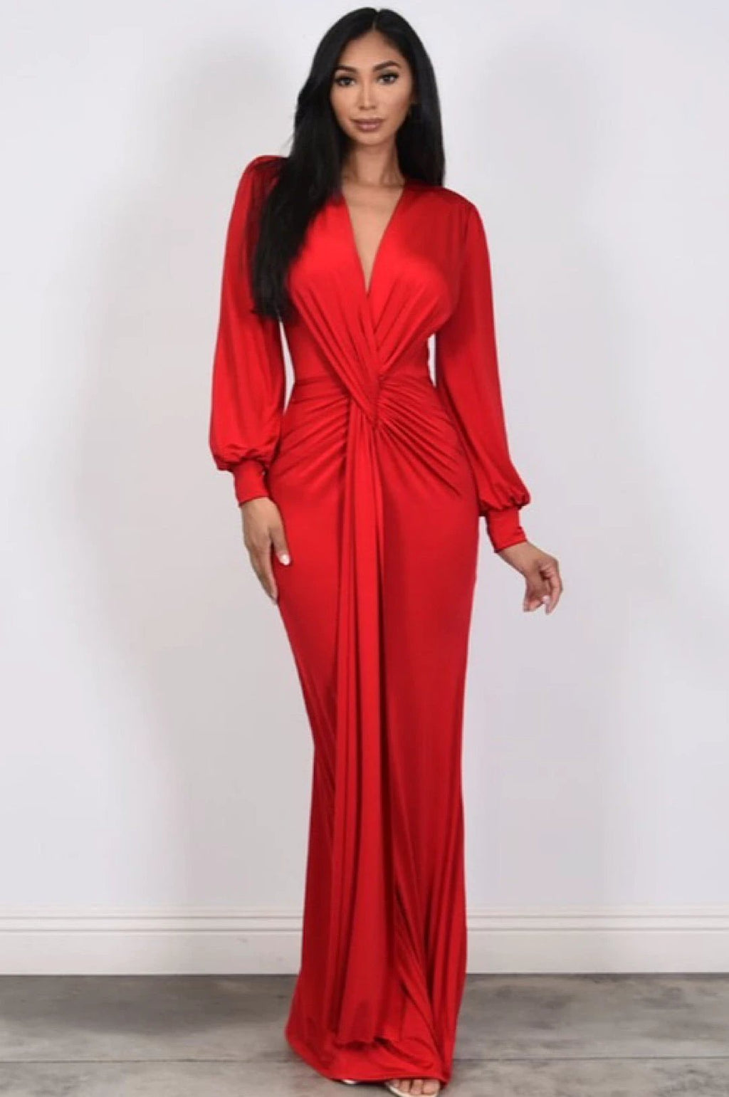 Really Red Long Dress by Social Butterfly Collection