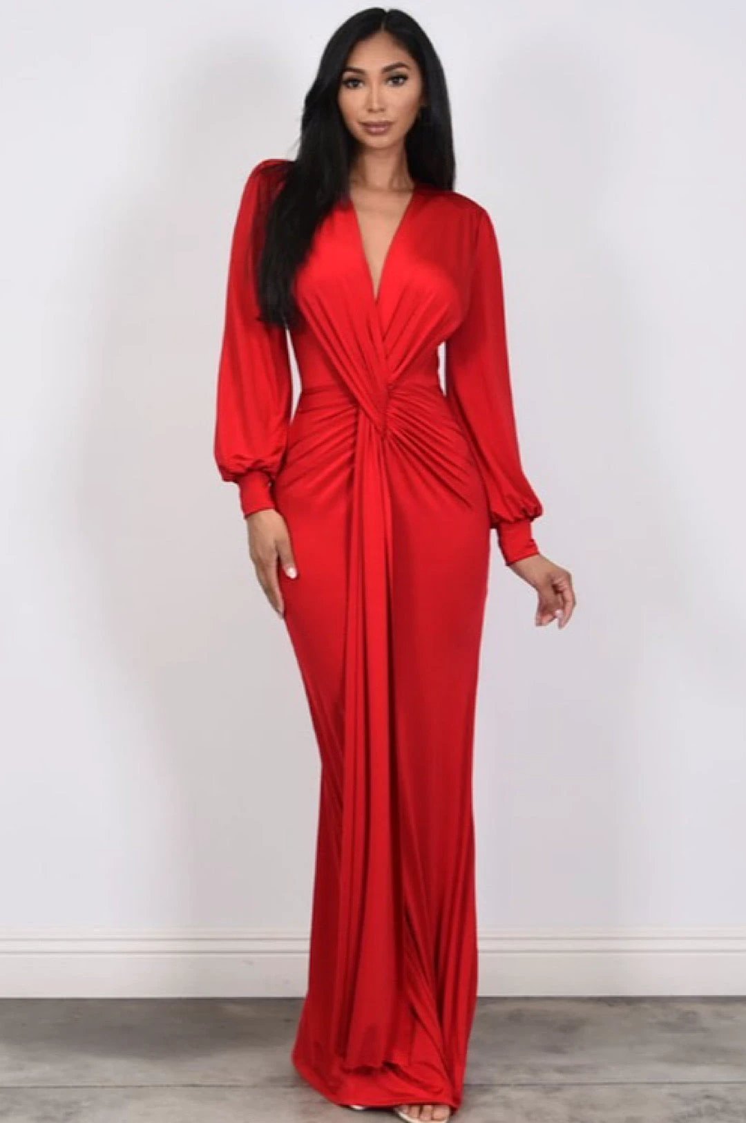 Really Red Long Dress by Social Butterfly Collection