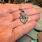 Daleina Scottish Thistle Necklace in Sterling Silver