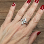 Moonstone Saint Brigid's Cross of Ireland Ring