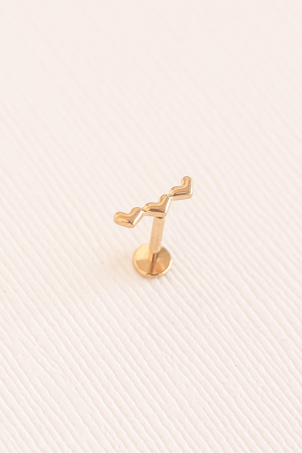Heart Trio Flat Back Stud
