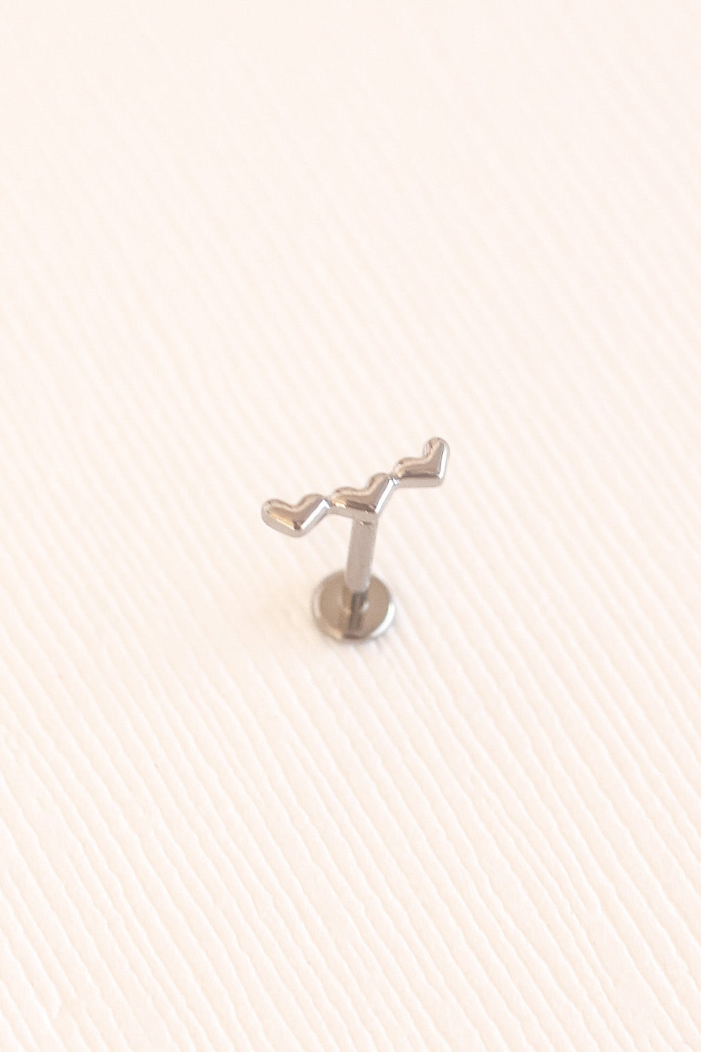 Heart Trio Flat Back Stud
