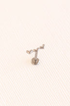 Heart Trio Flat Back Stud