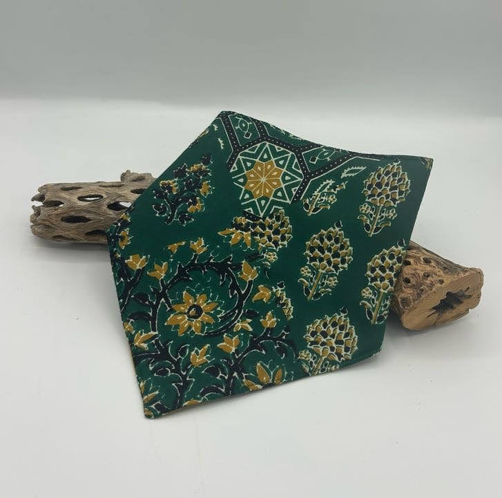 Green Zigzag Reversible Baby Bib