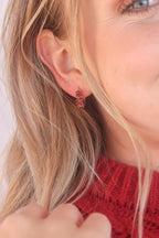 Diamond Hoop in Red