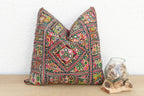 Antique Jeweled Medallion Jaisalmer Pillow