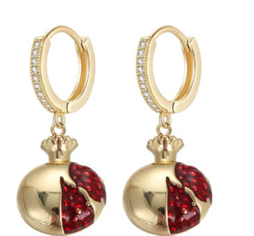 Drop Pomegranate Earrings #2