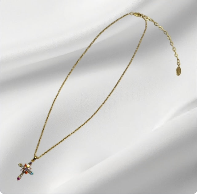 Colorful Cross Necklace