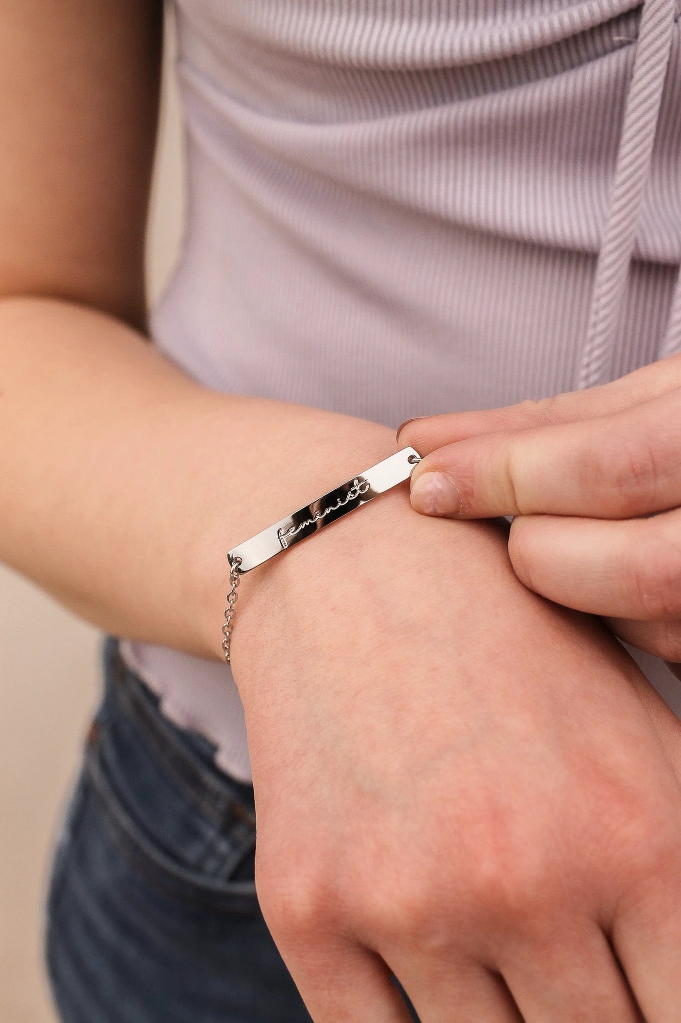 Feminist Bracelet by Rose & Clay