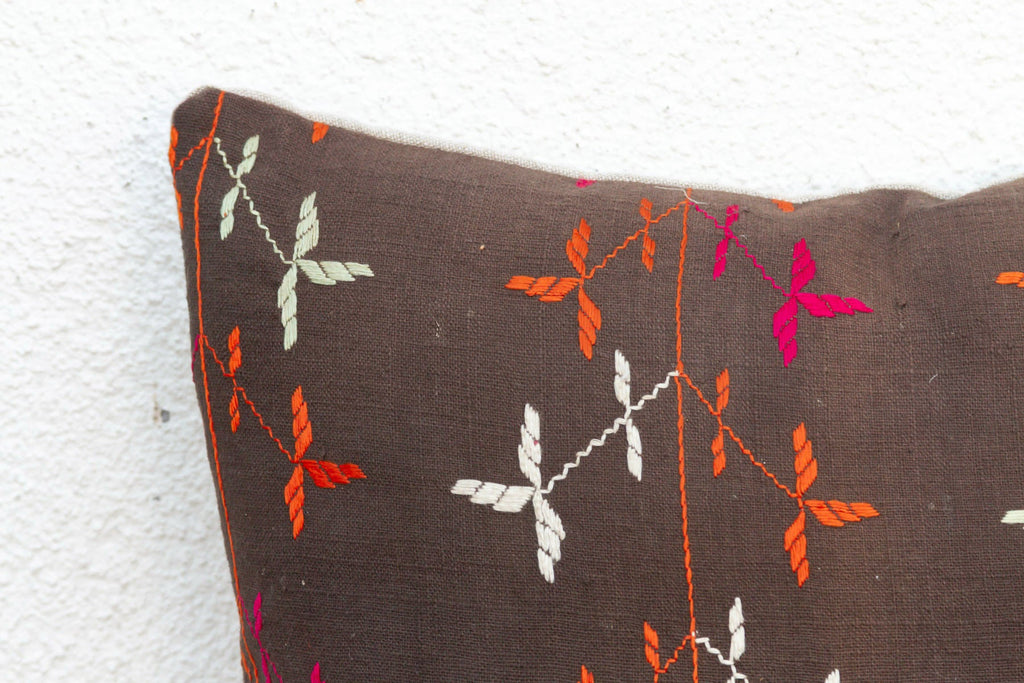 Desert Star, Antique Phulkari Pillow Cover