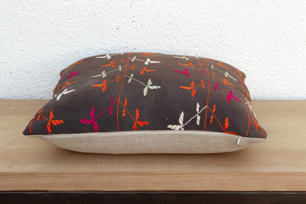 Desert Star, Antique Phulkari Pillow Cover