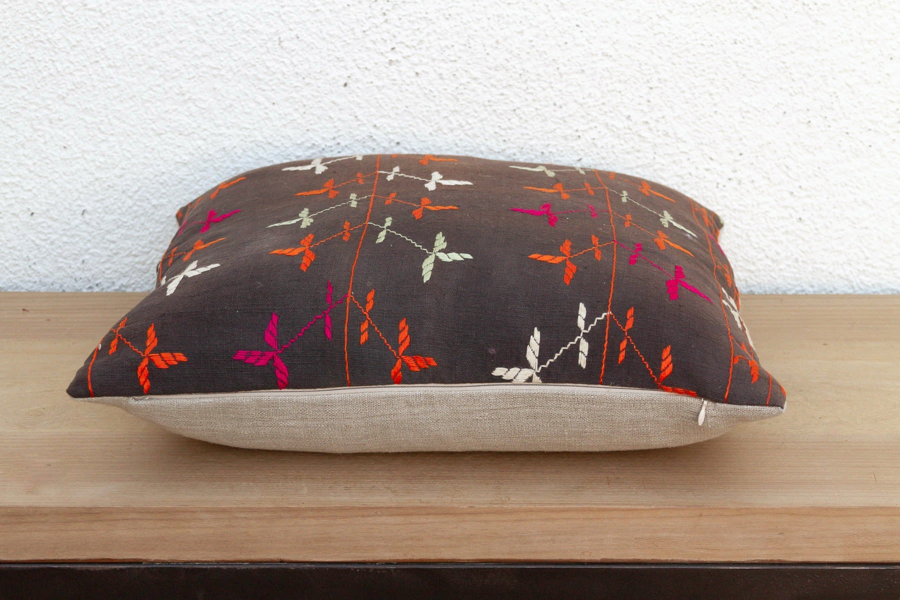 Desert Star, Antique Phulkari Pillow Cover