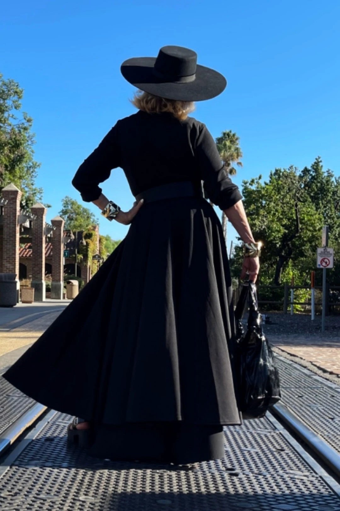 Beautiful Black Long Duster Coat Dress by Social Butterfly Collection