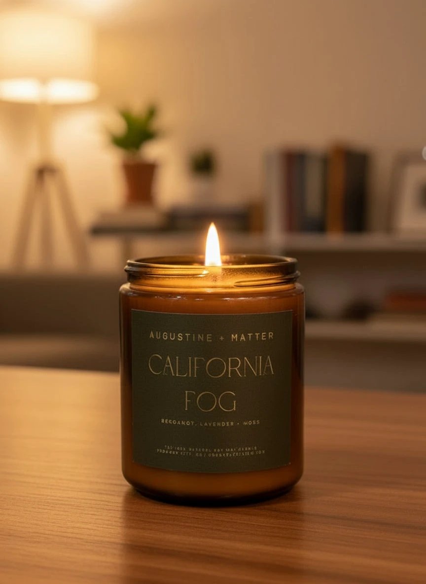 California Fog - 7oz Soy Candle by Augustine + Matter Candle Studio LLC
