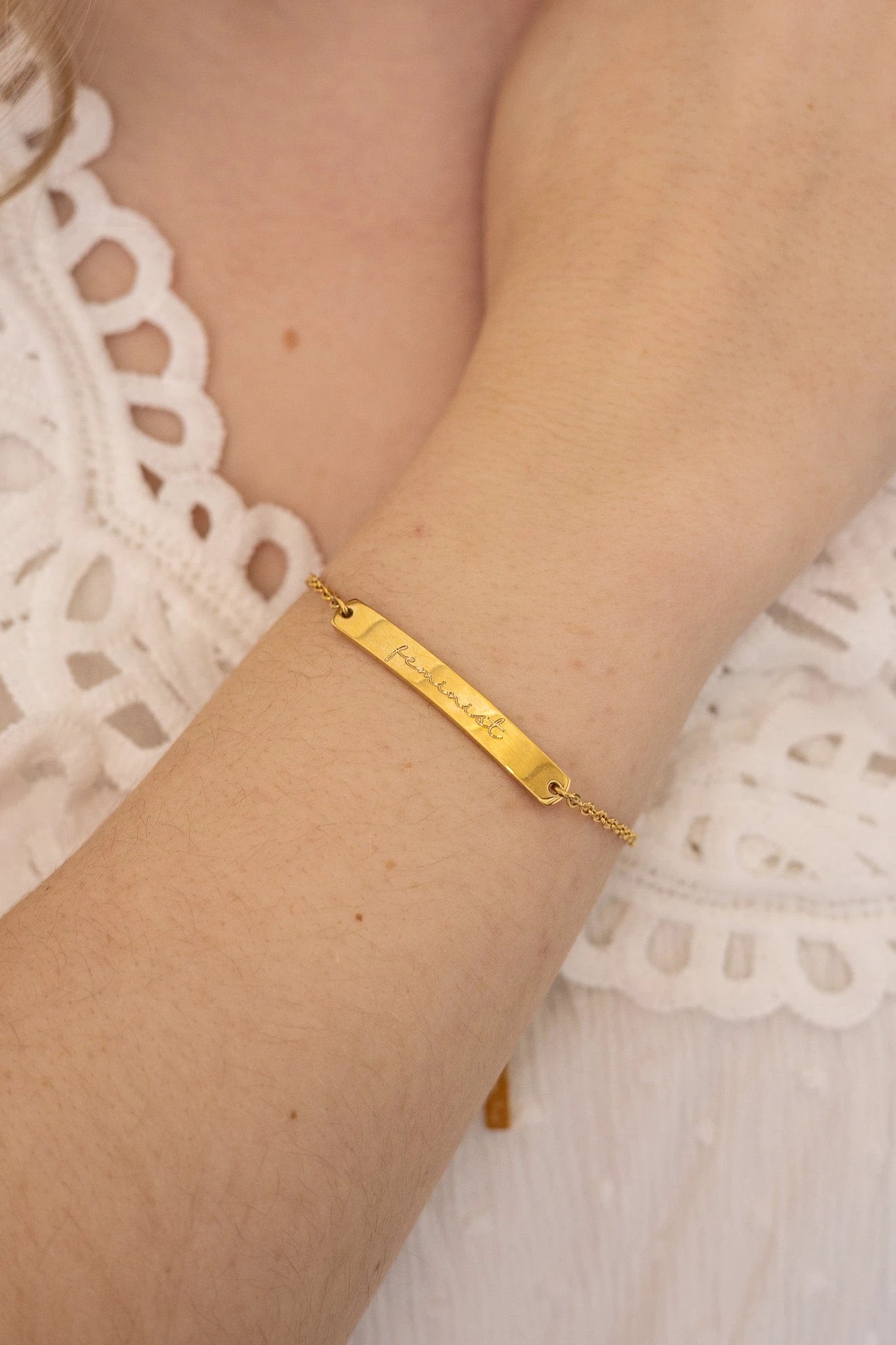 Feminist Bracelet by Rose & Clay